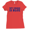 blue grass t shirt country music shirt cool tshirt harmonica banjo shi Ladies Fitted T-Shirt