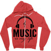 music is my life Zipper Hoodie
