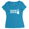 vacation alpaca bag animal humor funny Women's Triblend Scoop T-shirt