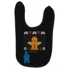 cookie monster gingerbread man ugly christmas sweater Baby Bibs