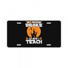 teacher License Plate