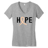 Hope Uterine Cancer Awareness Women's V-Neck T-Shirt