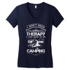 I Don't Need Therapy Just to Go Camping Women's V-Neck T-Shirt