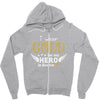 I Wear Gold For My Hero In Haven Zipper Hoodie