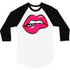 sexy lip biting 3/4 Sleeve Shirt
