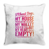my heart is empty Throw Pillow