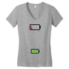 Mommy Dead Battery Women's V-Neck T-Shirt