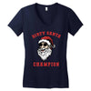 dirty santa champion Women's V-Neck T-Shirt