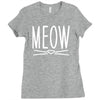 meow cute cat face Ladies Fitted T-Shirt