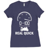0 100 real quick Ladies Fitted T-Shirt
