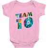 team 10 colorful Baby Onesie