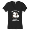professional cage fighter Women's V-Neck T-Shirt