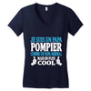 papa pompier Women's V-Neck T-Shirt