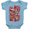rood en wit Baby Onesie