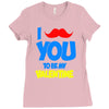 moustache you to be my valentine Ladies Fitted T-Shirt
