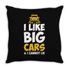 i like big monster cars Throw Pillow