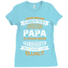 Super Cool Papa Of A Freaking Awesome Granddaughter Ladies Fitted T-Shirt