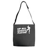 up all night playing battle gaming Adjustable Strap Totes