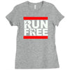 free running parkour run free Ladies Fitted T-Shirt
