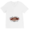 August Peeking Out Baby Boy V-Neck Tee