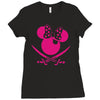 minnie mouse pirate Ladies Fitted T-Shirt