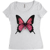 breast cancer butterfly Women's Triblend Scoop T-shirt