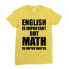 english is important but math is importanter Ladies Fitted T-Shirt