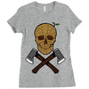 skull wood Ladies Fitted T-Shirt