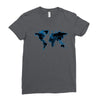 World Map Design Ladies Fitted T-Shirt