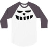 smiling teeth pumpkin face 3/4 Sleeve Shirt