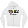 hello avengers Zipper Hoodie