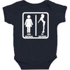 your girlfriend vs my girlfriend funny pub jokr  impress your friends! Baby Bodysuit