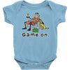 baseball game on short Baby Bodysuit