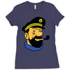 captain haddock tintin cartoon comic Ladies Fitted T-Shirt