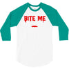 bite me halloween vampire teeth 3/4 Sleeve Shirt