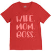 wife boss mom V-Neck Tee