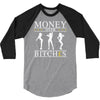 money over bitches graphic 3/4 Sleeve Shirt