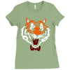 tiger bow tie Ladies Fitted T-Shirt