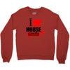 i love house music t shirt men logo3 new t shirt clothing design men Crewneck Sweatshirt