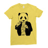 gangster panda Ladies Fitted T-Shirt