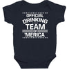 official drinking team 'merica Baby Bodysuit