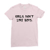 girls dont like boys Ladies Fitted T-Shirt