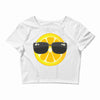 Lemon with Glasses Crop Top