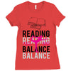 Reading Yoga Wine Balance Ladies Fitted T-Shirt