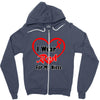 niece i wear a red heart ribbon Zipper Hoodie
