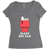 Sleep Big Fan Women's Triblend Scoop T-shirt