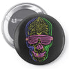 skull neon Pin-back button