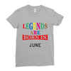 legends are born june Ladies Fitted T-Shirt