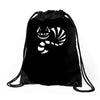 cheshire cat alice in wonderland funny Drawstring Bags
