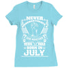 Never Underestimate Dog Rescuer Who Was Born July Ladies Fitted T-Shirt
